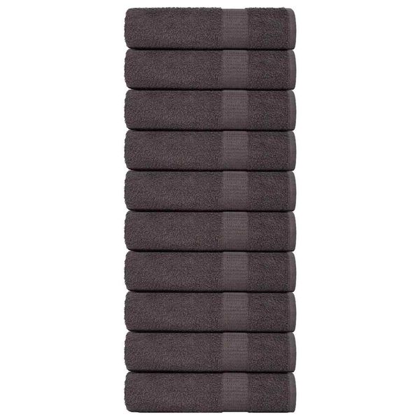 vidaXL Sprchové osušky FROGN 10 ks antracitové 70x140 cm 360 g/m²