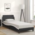 vidaXL Rám postele Dover čierno-biely 80x200 cm umelá koža