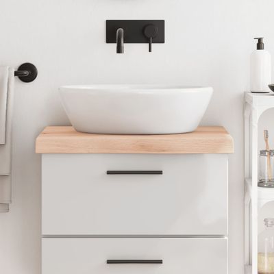 vidaXL Kúpeľňová doska 60x50x(2-6) cm neošetrený masív