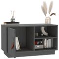vidaXL TV skrinka sivá 70x34x40 cm borovicový masív