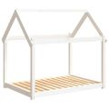 vidaXL Posteľ pre psa biela 111x80x100 cm borovicový masív