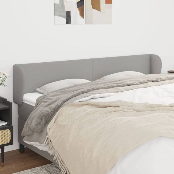 vidaXL Čelo postele so záhybmi bledosivé 183x23x78/88 cm látka