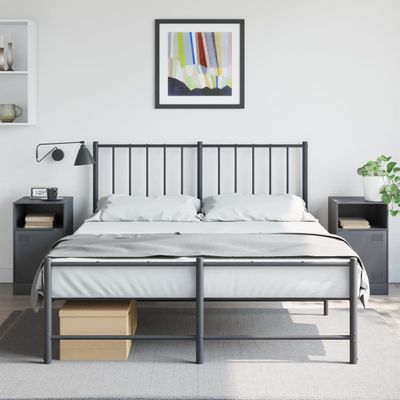 vidaXL Nočné stolíky 2 ks antracitové 34,5x39x62 cm oceľ