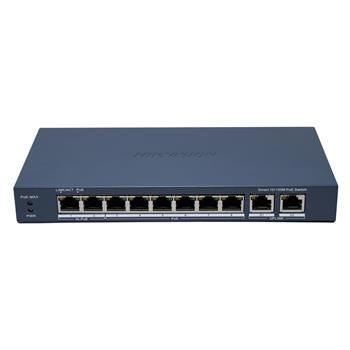 Hikvision Smart switch 8x100Mbps PoE (2xHi-PoE) + 2x Gb; 110W; dosah až 300m; IP40
