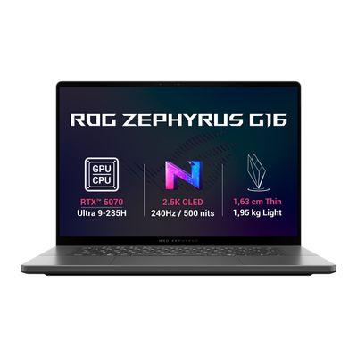 ASUS ROG Zephyrus G16/GU605CP-NEBULA003Z/U9-285H/16''/2560x1600/32GB/1TB/RTX 5070/bez OS/Gray/2R