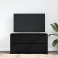 TV Skrinka vidaXL Čierna 100x35x54 cm Upravené drevo