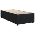 vidaXL Posteľ boxspring s matracom Čierna 100 x 200 cm Zamat