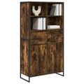 vidaXL Servírovacia skriňa Dymová dub 81 x 36 x 150.5 cm