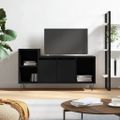 vidaXL TV skrinka čierna 100x35x55 cm spracované drevo