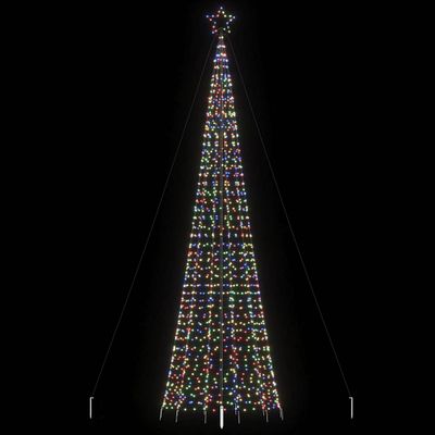 vidaXL LED vianočný stromček s hrotmi 1534 LED farebné 500 cm