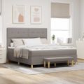 vidaXL Posteľ s pružinovým rámom Sivohnedá 200 x 180 cm látka