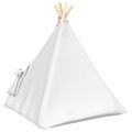 vidaXL Psí teepee s vankúšom Biela 60 x 60 x 70 cm Polyester