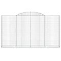vidaXL Oblúkové gabiónové koše 9ks 300x30x160/180cm pozinkované železo