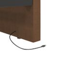 vidaXL Pohovka s USB hnedá látková 90x200 cm