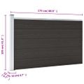 vidaXL Plotový panel WPC 175x105 cm čierny