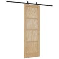 vidaXL Posuvné dvere ORKDAL 73,5 x 211 cm Borovicový masív Prírodná