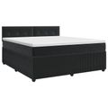 vidaXL Posteľ boxspring s matracom Čierna 140 x 200 cm Zamat
