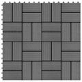 vidaXL Dlažba na terasu 11 ks Sivá 30 x 30 cm WPC