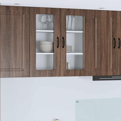 vidaXL Dvierka na umývačku Kalmar Hnedý dub 80 x 31 x 80 cm