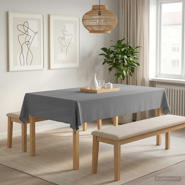 vidaXL Uterák na stôl Obdĺžnikový Svetlosivá 140 x 200 cm Polyester
