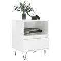 vidaXL Nočné stolíky 2 ks lesklé biele 40x35x50 cm kompozitné drevo