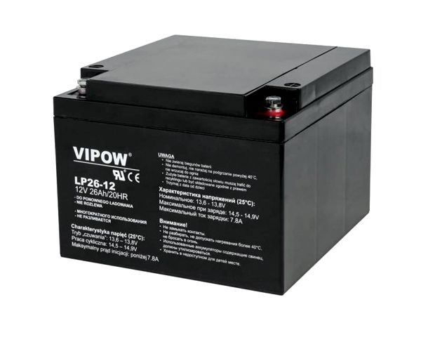 Batéria olovená 12V 26Ah VIPOW BAT0270