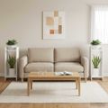 vidaXL Stojan na rastliny 2 ks Biela 30 x 30 x 80 cm Kompozitné drevo