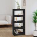 vidaXL Knižnica/deliaca stena biela 60x30x135,5 cm masívna borovica