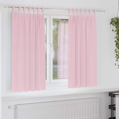 vidaXL Záclony na zatemnenie s krúžkami 2 pcs Detská ružová