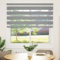 vidaXL Zebrová roleta 140,9x175 cm Šírka látky 136,7 cm sivá