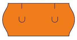 cenovkové etikety 26x12 UNI - oranžové (pre etiketovacie kliešte) 1.500 ks/rol.