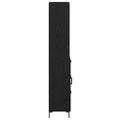 vidaXL Highboard Čierny dub 69,5 x 34 x 180 cm Kompozitné drevo