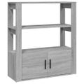 vidaXL Komoda sivý dub sonoma 80x30x90 cm spracované drevo