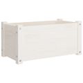 vidaXL Záhradné kvetináče 2 ks biele 60x31x31 cm borovicový masív