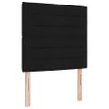 vidaXL Posteľ s pružinovým rámom s matracmi Čierny 200 x 100 cm látka