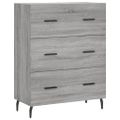 vidaXL Vysoká skrinka sivý dub sonoma 69,5x34x180 cm spracované drevo