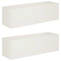 vidaXL Záhradný kvetináč 2 ks Biela 100 x 30 x 30 cm