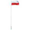 vidaXL Poľská vlajka a stĺp 4 m hliníkový
