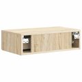 vidaXL Nástenný bočný stôl 59 x 34,5 x 17 cm Kompozitné drevo