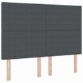 vidaXL LED box s pružinami Tmavo šedá a biela 140 x 190 cm