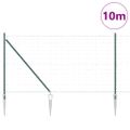vidaXL Európsky plot s hrotmi 10 x 1,4 m PVC potiahnutá oceľ Zelená
