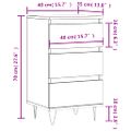 vidaXL Komoda biela 40x35x70 cm kompozitné drevo
