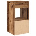 vidaXL Nočné skrinky so zásuvkou 2 ks staré drevo 35x34x66,5 cm