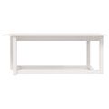 vidaXL Konferenčný stolík biely 110x55x45 cm borovicový masív