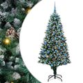 vidaXL Umelý vianočný stromček Zelená 180 cm PVC a Oceľ a Plast