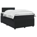 vidaXL Posteľ boxspring s matracom Čierna 120 x 190 cm Zamat