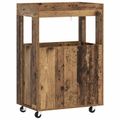 vidaXL Barový vozík Staré drevo 60 x 39.5 x 89 cm Kompozitné drevo