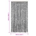 vidaXL Záves proti hmyzu sivý, čierny a biely 100x230 cm ženilka