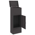 vidaXL Schránka na balíky s úložiskom Čierna 44,5 x 29 x 110,5 cm Oceľ