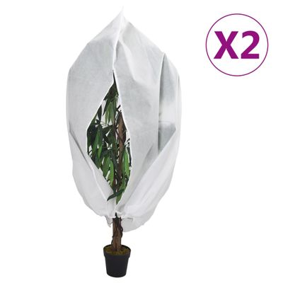 vidaXL Flísové kryty na rastliny so zipsom 2 ks 70 g/m² 1,2x1,8 m